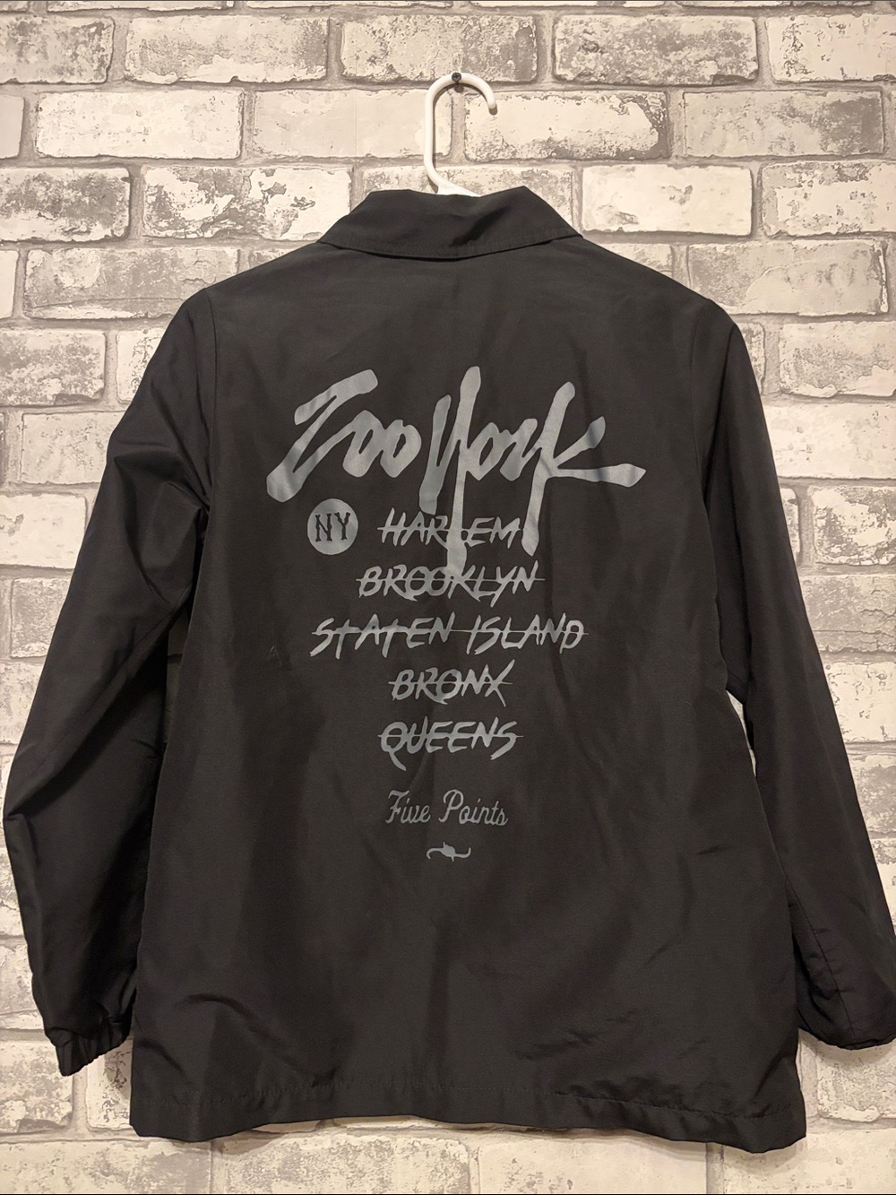 NWOT Zoo York Black Jacket with Gray Back Graphic